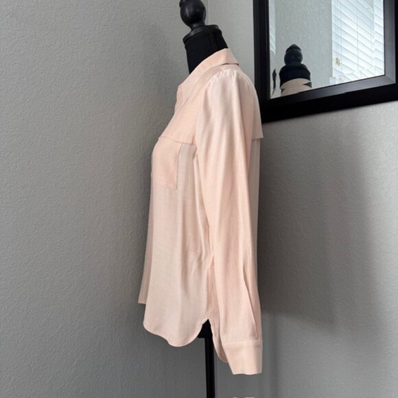 KATE SPADE Blush Pink Silk Button Front Blouse Top Sz 2 - Picture 10 of 12